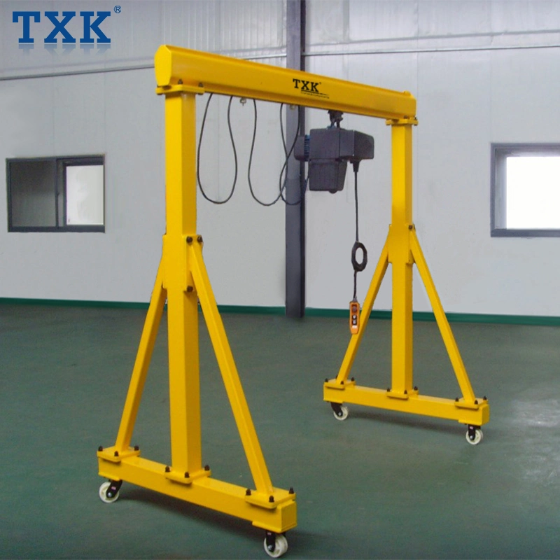 Txk Mini Adjustable Manual Mobile Gantry Crane 1 Ton