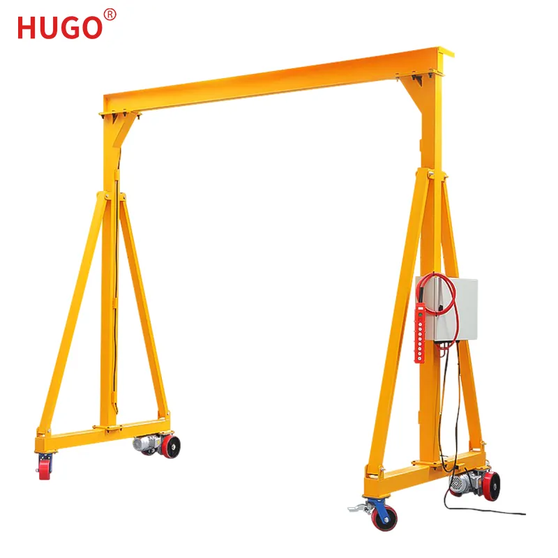 ポータブルアルミニウム小型 3 トン電気/手動アルミニウムガントリークレーン調節可能な高さ