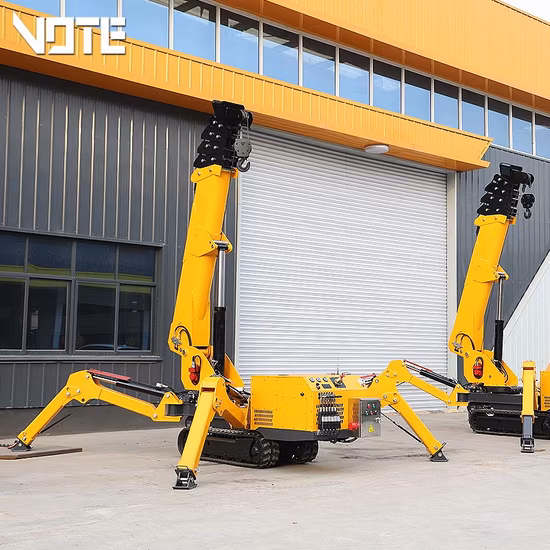 油圧 3 トン ナックル ブーム ミニ スパイダー クローラー クレーン ミニ ガントリー クレーン ミニ スパイダー クレーン 3 トン